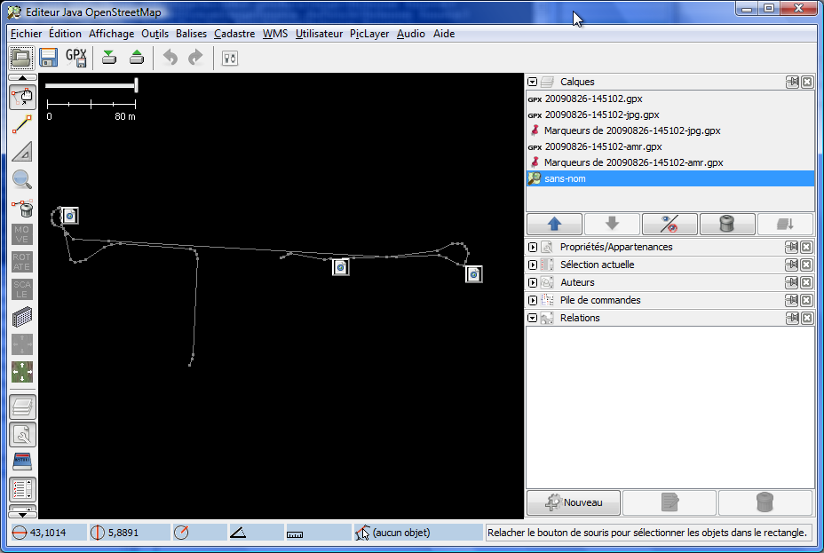 Waypoints in JOSM